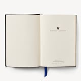 A5 Leather Bound Notebook Black Pebble
