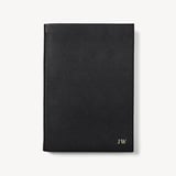 A5 Leather Bound Notebook Black Pebble