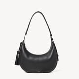 Soho Small Crescent Black Milled Pebble