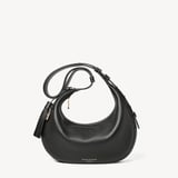 Soho Small Crescent Black Milled Pebble