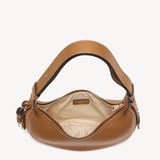 Soho Small Crescent Tan Milled Pebble