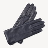 Women's Cashmere Lined Leather Gloves Navy Nappa