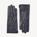Women's Cashmere Lined Leather Gloves Navy Nappa