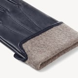 Women's Cashmere Lined Leather Gloves Navy Nappa
