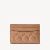 Slim Credit Card Holder Caramel Quilted Nappa