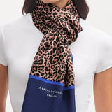 Merino & Silk Stole Leopard Print