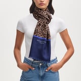 Merino & Silk Stole Leopard Print