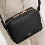 Camera Crossbody Black Soft Saffiano
