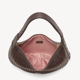 Soho Large Crescent Chocolate Woven Leather