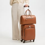 Connaught Flight Work Bag Tan Saffiano
