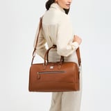 Connaught Flight Work Bag Tan Saffiano