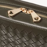 Camera Crossbody Evergreen Woven Leather