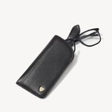 Glasses Case with Tab Black Pebble