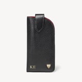 Glasses Case with Tab Black Pebble