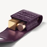 Duo Lipstick Case Deep Shine Fig Small Croc