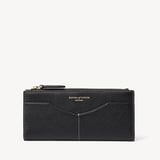 Large Hudson Wallet Black Milled Pebble