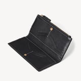 Large Hudson Wallet Black Milled Pebble