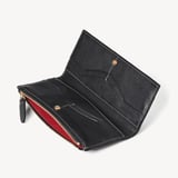 Large Hudson Wallet Black Milled Pebble