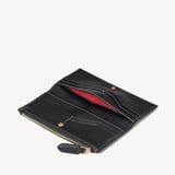 Large Hudson Wallet Black Milled Pebble