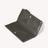Large Hudson Wallet Forest Green Pebble