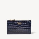 Mayfair® Coin & Card Wallet Midnight Blue Patent Croc