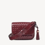 Ella Crossbody Merlot Woven Leather