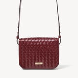 Ella Crossbody Merlot Woven Leather