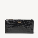 Mayfair® Large Credit Card Wallet Black Patent Croc