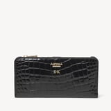 Mayfair® Large Credit Card Wallet Black Patent Croc