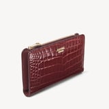 Mayfair® Large Credit Card Wallet Merlot Patent Croc