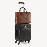 Mount Street Laptop Briefcase Tobacco Pebble