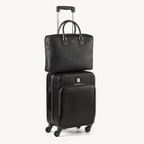 Mount Street Laptop Briefcase Black Pebble