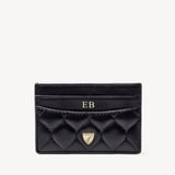 Slim Credit Card Holder Black Quilted Nappa