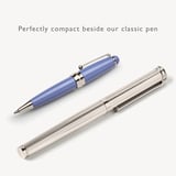 Baby Ballpoint Enamel Pen Capri Blue & Silver Plated