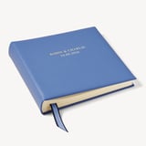 12-inch Leather Photo Album Capri Blue Pebble