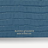 2026 A5 Day to Page Leather Diary Deep Shine Peacock Blue Small Croc