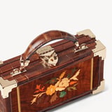 Vintage Box Trunk Wooden Marquetry