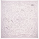 Lancashire Rose Silk Scarf White Pure Silk