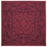 Lancashire Rose Silk Scarf Burgundy Pure Silk