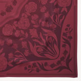 Lancashire Rose Silk Scarf Burgundy Pure Silk