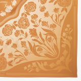 Lancashire Rose Silk Scarf Gold Pure Silk