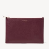 Large Essential Flat Pouch Burgundy Pebble