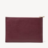 Large Essential Flat Pouch Burgundy Pebble