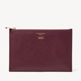 Large Essential Flat Pouch Burgundy Pebble