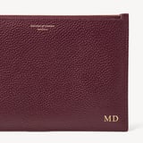 Large Essential Flat Pouch Burgundy Pebble