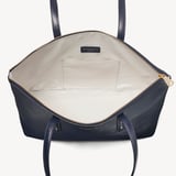 Regent Zipped Tote  Navy Saffiano