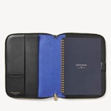 A5 Compact Organiser Padfolio Black Soft Saffiano
