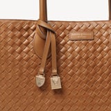 London Tote Tan Woven Leather