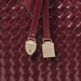 London Tote Merlot Woven Leather
