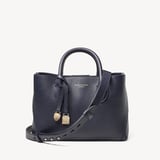 Midi London Tote Navy Pebble